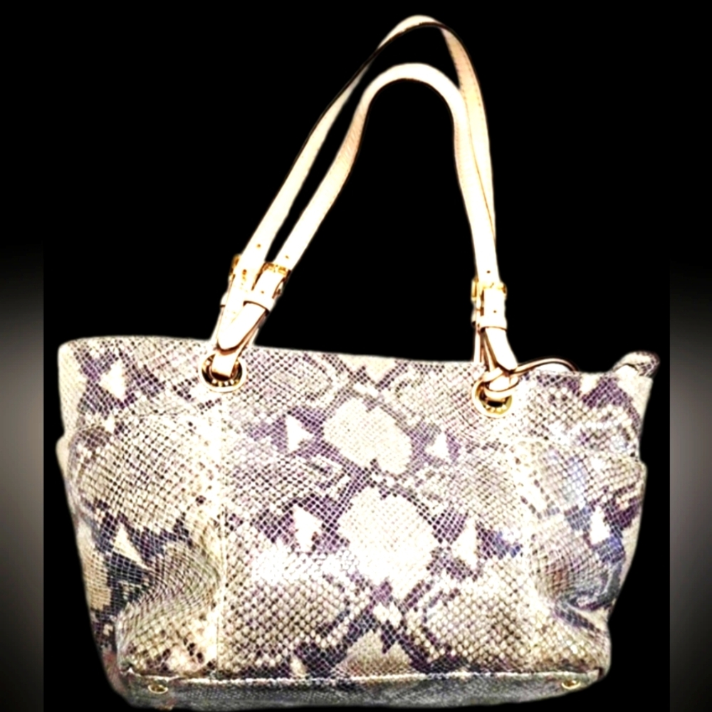 Michael Michael Kors Python Jet Set Leather Tote - image 2